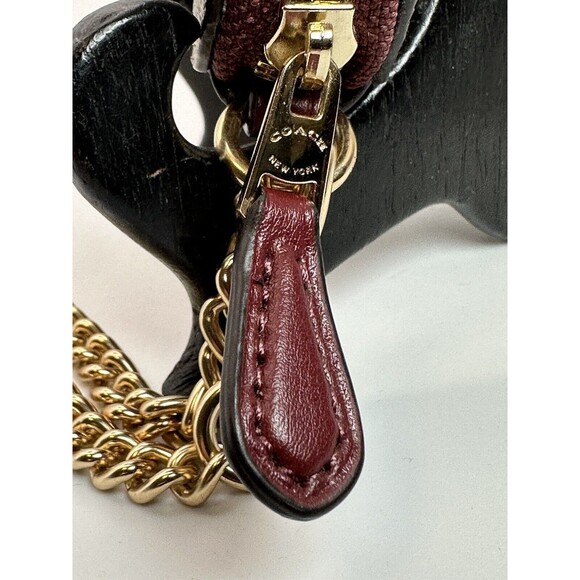 NWT Coach F68849 Round Coin Case in Signature Canvas Pink Candy Chain Ltd. Edit. - Picture 5 of 15